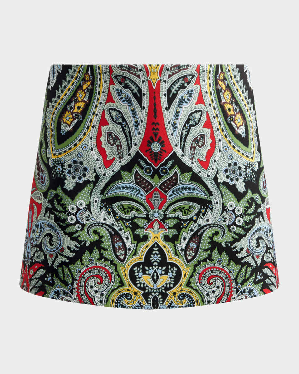 Mace Paisley High-Rise Mini Skort